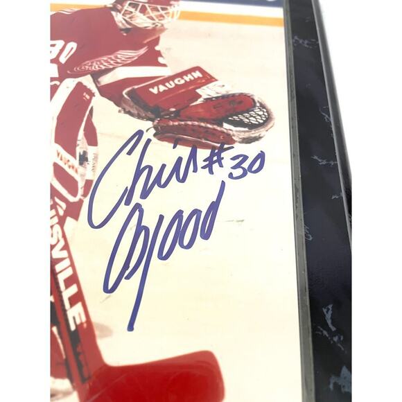 VTG Detroit Red Wings Chris OsGood #30 Hockey NFL Player Signed Autograph Plaque - Picture 5 of 13